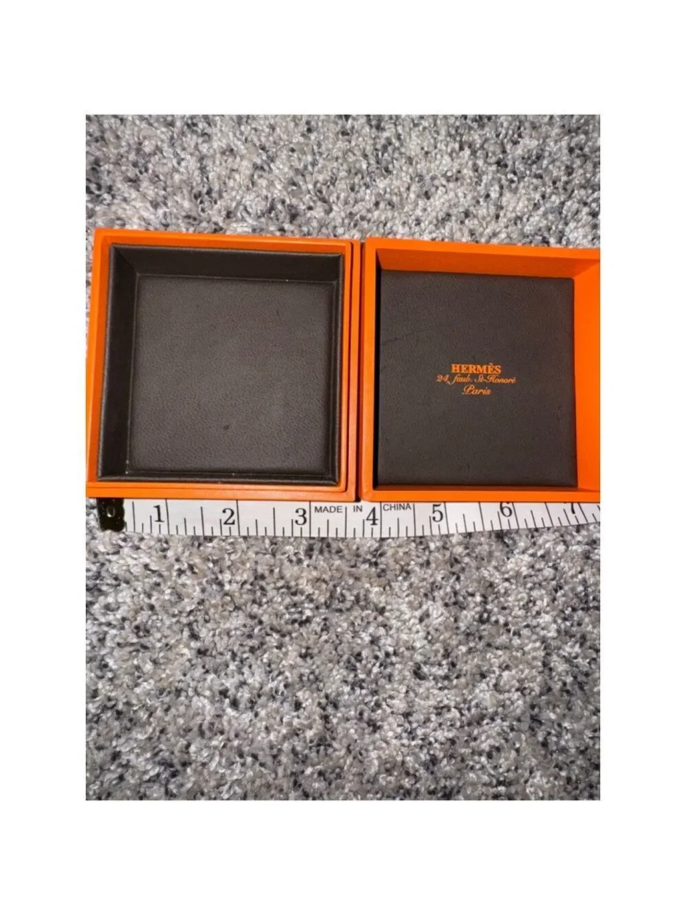 Hermès Small Orange Gift Box Jewelry Storage Authentic Designer Packaging